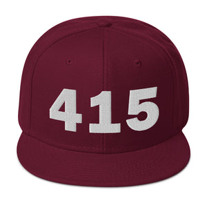 415 Area Code Snapback Hat