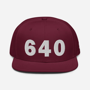 640 Area Code Snapback Hat