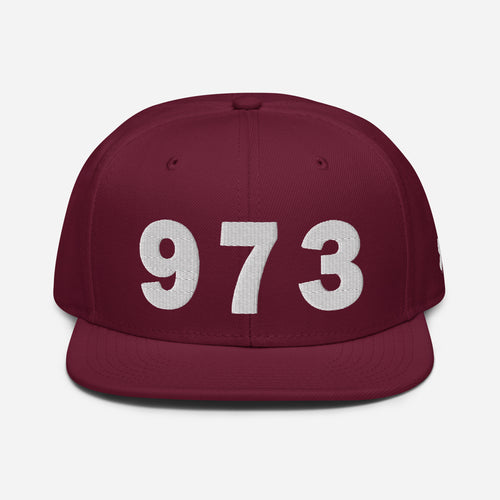 973 Area Code Snapback Hat