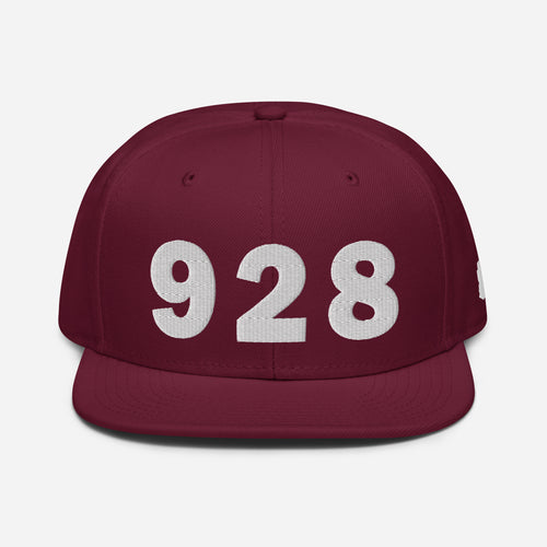 928 Area Code Snapback Hat