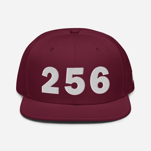 256 Area Code Snapback Hat