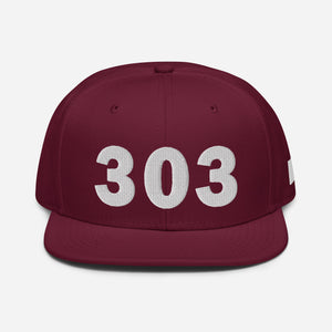 303 Area Code Snapback Hat