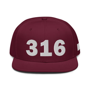 316 Area Code Snapback Hat