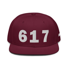 Load image into Gallery viewer, 617 Area Code Snapback Hat