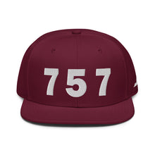 Load image into Gallery viewer, 757 Area Code Snapback Hat