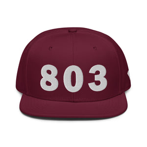 803 Area Code Snapback Hat