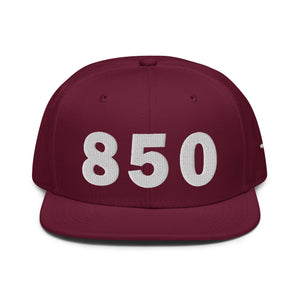 850 Area Code Snapback Hat