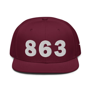 863 Area Code Snapback Hat