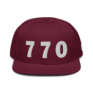 770 Area Code Snapback Hat