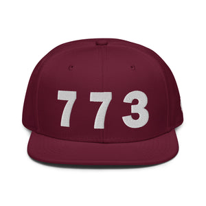 773 Area Code Snapback Hat