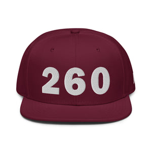 260 Area Code Snapback Hat