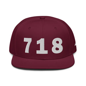 718 Area Code Snapback Hat
