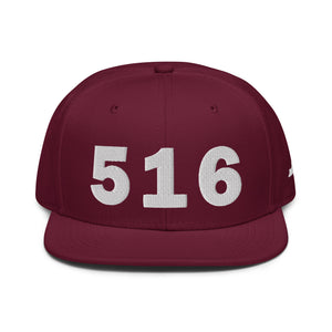 516 Area Code Snapback Hat