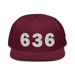 636 Area Code Snapback Hat