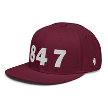 Load image into Gallery viewer, 847 Area Code Snapback Hat