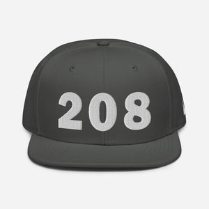 208 Area Code Snapback Hat