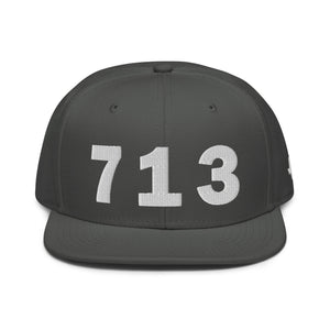 713 Area Code Snapback Hat