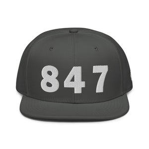 847 Area Code Snapback Hat