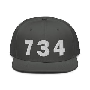 734 Area Code Snapback Hat