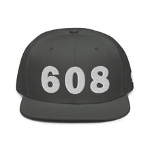 Load image into Gallery viewer, 608 Area Code Snapback Hat