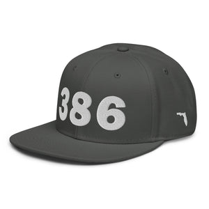 386 Area Code Snapback Hat