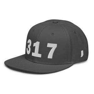 317 Area Code Snapback Hat