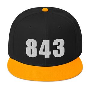 843 Area Code Snapback Hat