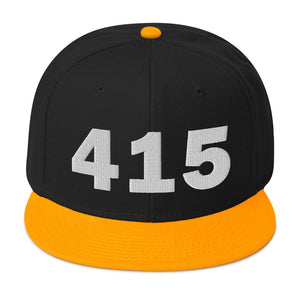 415 Area Code Snapback Hat