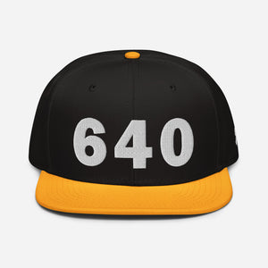 640 Area Code Snapback Hat