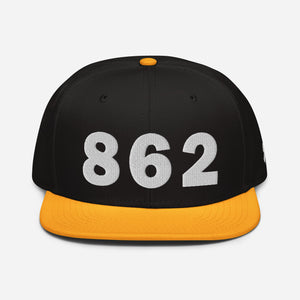 862 Area Code Snapback Hat