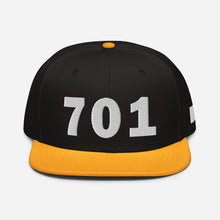 Load image into Gallery viewer, 701 Area Code Snapback Hat