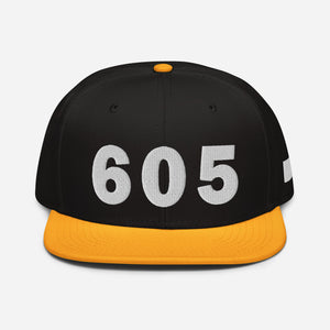 605 Area Code Snapback Hat