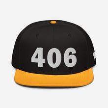 Load image into Gallery viewer, 406 Area Code Snapback Hat