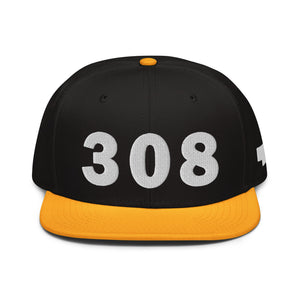308 Area Code Snapback Hat