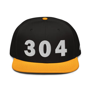 304 Area Code Snapback Hat