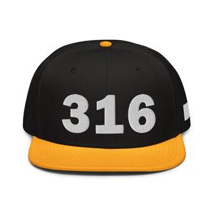 316 Area Code Snapback Hat