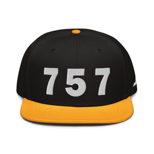 757 Area Code Snapback Hat
