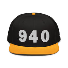 Load image into Gallery viewer, 940 Area Code Snapback Hat