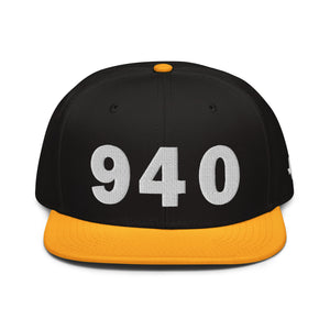 940 Area Code Snapback Hat