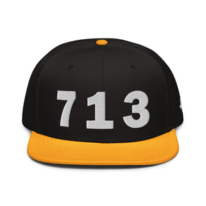 713 Area Code Snapback Hat