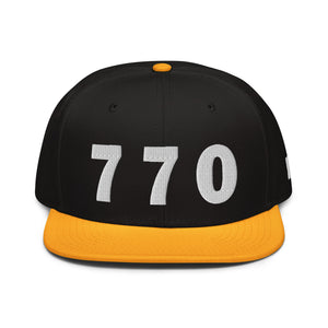 770 Area Code Snapback Hat