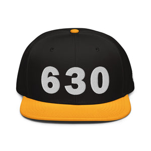 630 Area Code Snapback Hat