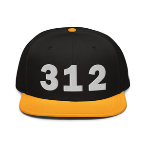 312 Area Code Snapback Hat