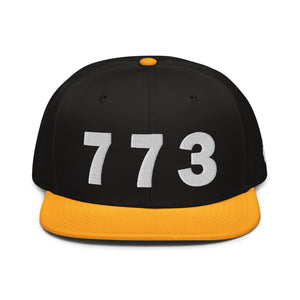 773 Area Code Snapback Hat