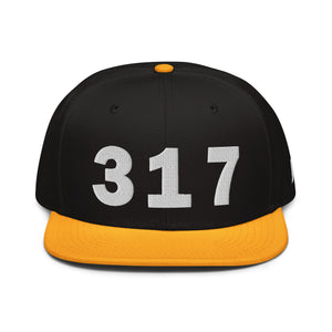 317 Area Code Snapback Hat