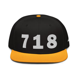 718 Area Code Snapback Hat