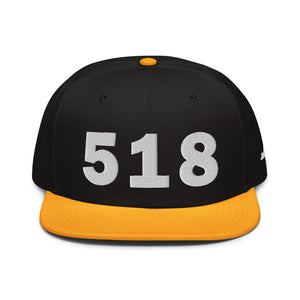 518 Area Code Snapback Hat