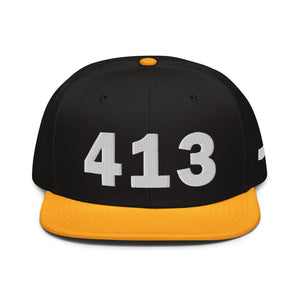 413 Area Code Snapback Hat