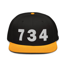 Load image into Gallery viewer, 734 Area Code Snapback Hat