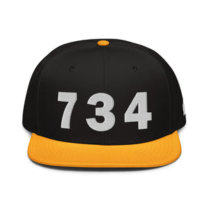 734 Area Code Snapback Hat